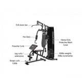 POWERTRAIN MULTISTATION HOME GYM - 45KG WITH PREACHER CURLS