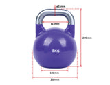 3 Piece Pro-Grade Steel Kettle Bell Set